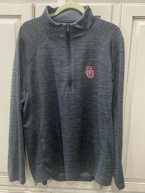 Men’s Vineyard Vines OU Oklahoma Sooners Sankaty Quarter Zip Sweatshirt